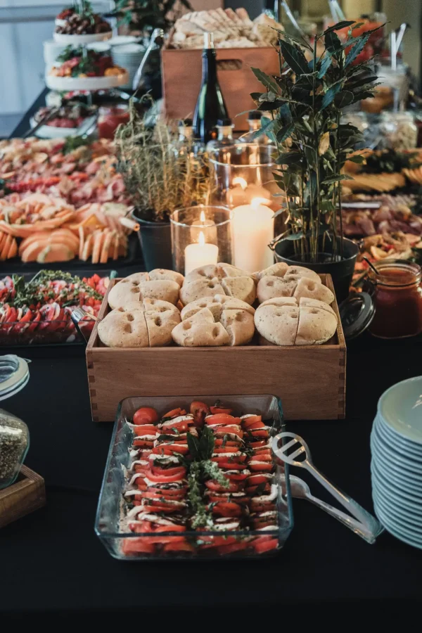 Vorspeisen und Antipasti Buffet.